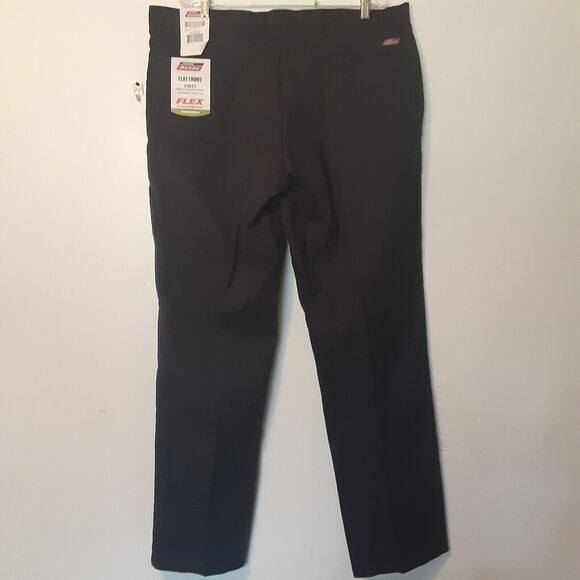 Dickies Twill Work Pants Mens 40X32 Black Flex Workwear Slim Fit Straight EUC - Picture 4 of 10